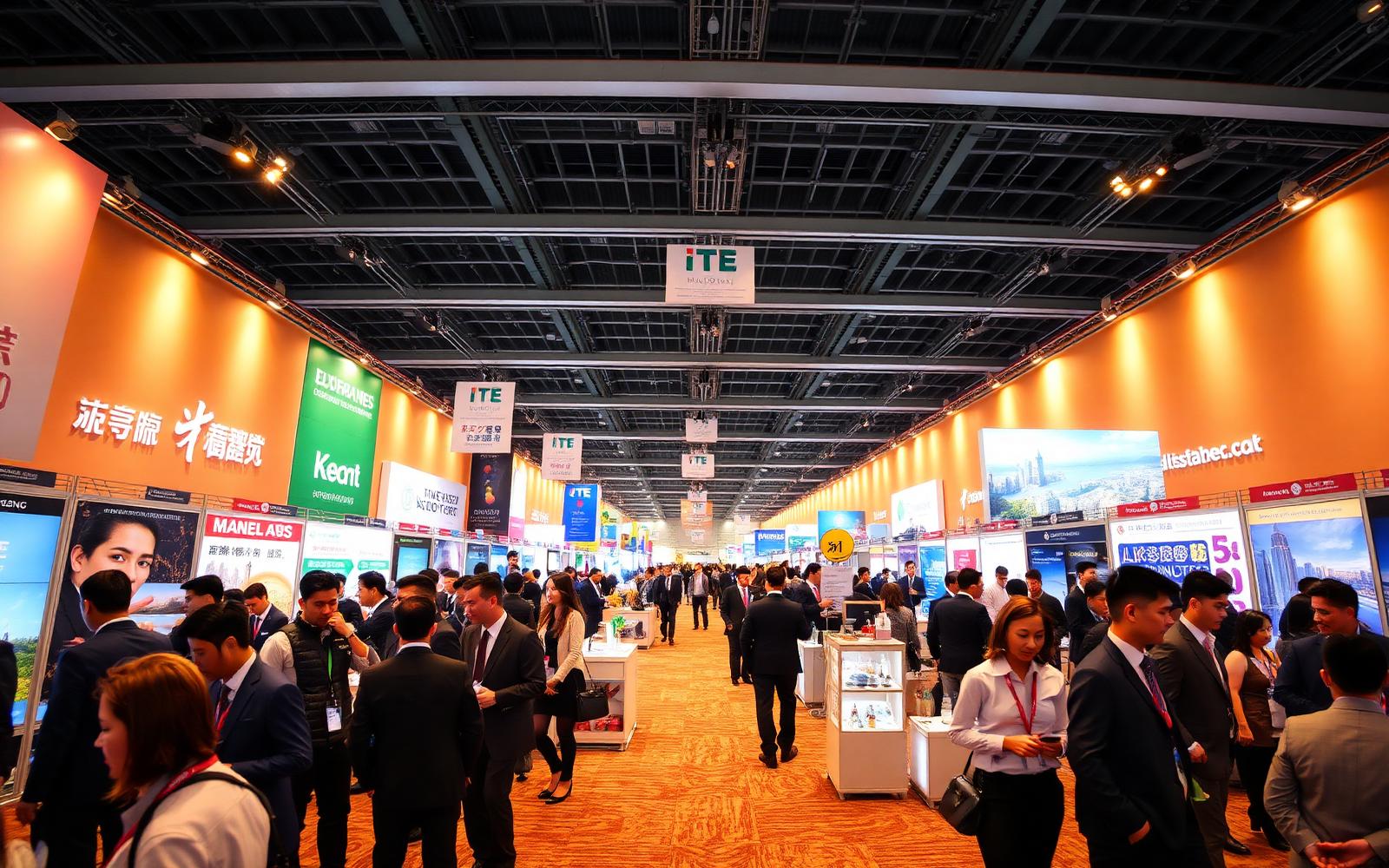 ITE Hong Kong exhibition hall — buyers and destination booths